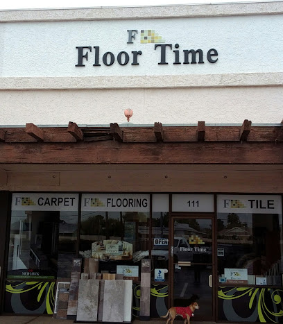 Storefront and tile selection at Floor Time on Grand Avenue, Peoria